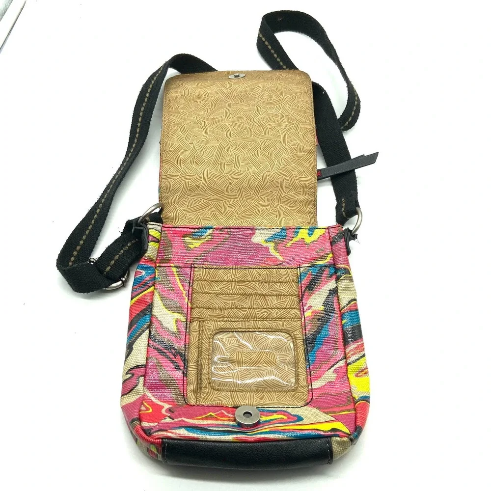 Sakroots handbag purse Multi color Small Size many compartments crossbody - Picture 5 of 11